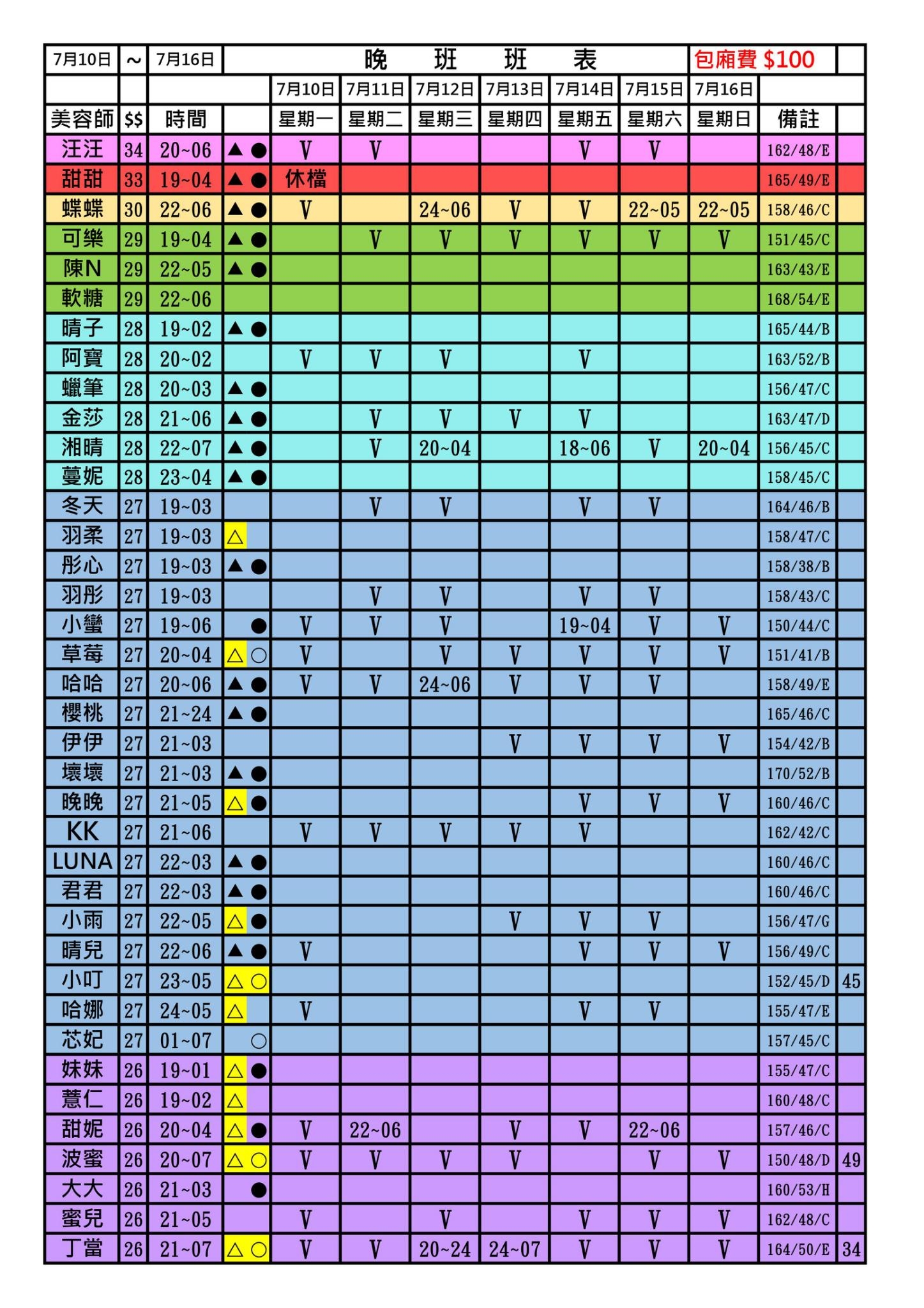 長春二館班表